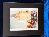 Watercolor Print St Louis Cathedral in New Orleans 202//151